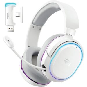 Proove Rapture Wireless Gaming Headphones Maximum Practicality and Powerful Sound, up to 34 hours, 2.4GHz, Bluetooth 5.0, AUX - White