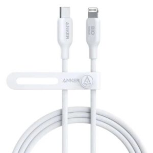 Anker 542 USB-C To Lightning Cable Bio-Based, 20,000-bend Lifespan, Up To 30W Fast Charging, For iPhone, iPad And more, 1.8M, White