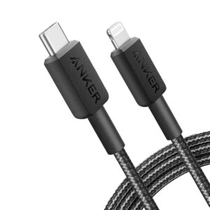 Anker 322 USB-C to Apple iPhone Lightning 1.8m MFI Licensed Charger/Data Cable - Black