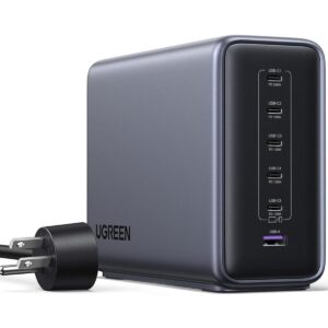 UGREEN Nexode 500W GaN Charging Station, 6-Port USB-C & USB-A with 240W Single Port, Smart Temperature Control & Space-Saving Design for iPhone 17/16/15, Galaxy S25/S24, MacBook Pro/Air, iPad, Laptops