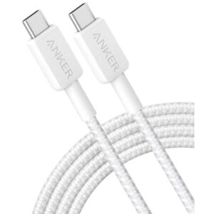 Anker 322 USB-C to USB-C Cable Fast Charging & Data Transfer 0.9m 60W - White