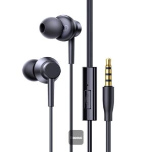 Baseus Encok HZ11 3.5mm Jack Wired Earphone, Universal Headset In-Ear Headphone with Mic - Black