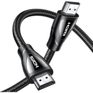 UGREEN 80401 HDMI 2.1 Cable, 1M, Resolution 8K/60Hz 4K/120Hz, Ultra High HD, Male to Male, HDR 10+, Dolby Vision, Bandwidth 48Gbps, Dynamic HDR, 3D video Black