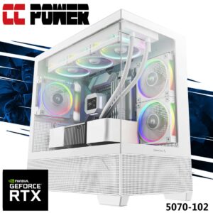 CC Power 5070-102 Gaming PC NEW 14Gen Intel I5 K-Series 14-Cores w/ Nvidia RTX 5070 12GB GDDR7 & Liquid Cooler