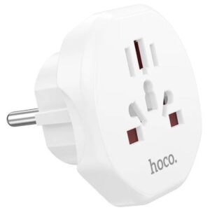 HOCO AC6 Universal Conversion Plug Travel Adaptor Multifunctional All-in-one Charging Adapter EU Plug US UK EU AUS Wall Charger Portable Power Socket For Smartphones Universal - White