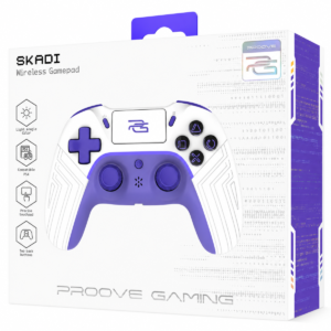 Proove Gaming Skadi Wireless Gamepad Compatible To PlayStation 4, PC, Android - White/Purple