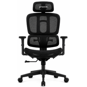 Proove White-collar Ergonomic Office Chair with 3D Armrests – Black
