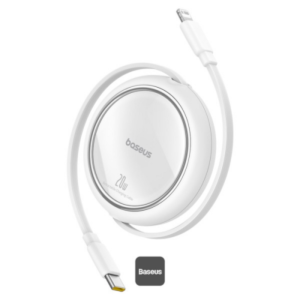 Baseus Free2Pull Mini Retractable USB-C to Lightning Fast Charging Data Cable 20W 1m – White