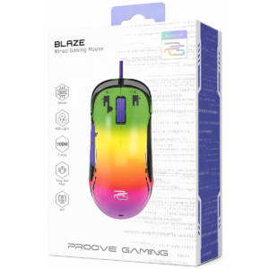 Proove Gaming Blaze Wired Gaming Mouse 12000 DPI - Black/Purple
