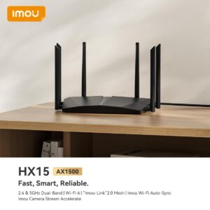 IMOU HX15 AX1500 Gigabit Wi-Fi 6 Router - Black