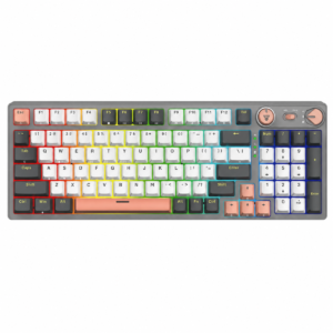 Fantech ATOM PRO96 MK914 SATURN Wireless Mechanical Keyboard Grey – Blue Switch