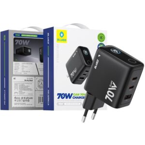 BLUEO Mr. Gorilla LC013 70W GaN 3-Port Smart Display Fast Charger EU - Black