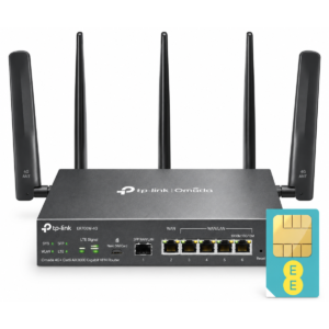 TP-Link Omada ER706WP-4G AX3000 Wi-Fi 6 4G+ Cat6 Gigabit VPN Gateway with 4-Port PoE+