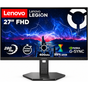 Lenovo Legion 27-1r 27" Full HD – 280Hz Ultra-Fast Refresh, 0.5ms, HDR10, 99% sRGB, G-SYNC® Compatible, HDMI 2.1, DP, Fully Adjustable, Raven Black