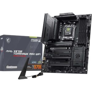 MSI MAG X870E Tomahawk MAX WiFi , ATX - Supports AMD Ryzen 9000/8000 / 7000 Processors, AM5 - DDR5 , Wi-Fi 7, 5G LAN