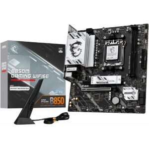 MSI PB850M GAMING WIFI 7 Micro ATX Supports AMD Ryzen 9000/8000 /7000 Processors, AM5 - DDR5 , WIFI 7 , 5G LAN