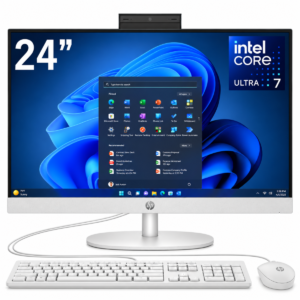 HP All-in-One 24-cr1032ne PC (2025) Intel Core Ultra 7 12-Cores w/ 24" IPS Full HD 99% sRGB Display & DDR5 Memory - White