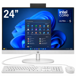 HP All-in-One 24-cr1044ne PC (2025) Intel Ultra 5 12-Cores w/ 24" IPS Full HD 99% sRGB Display - White