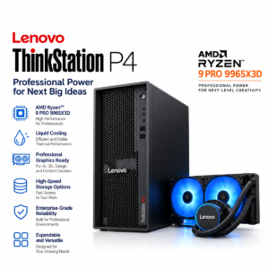 Lenovo ThinkSystem P4 AI-Ready Workstations AMD Ryzen™ 9 PRO 9965X3D up to 5.5GHz 16-Cores w/ Advanced Liquid Cooling & 3 Years Warranty